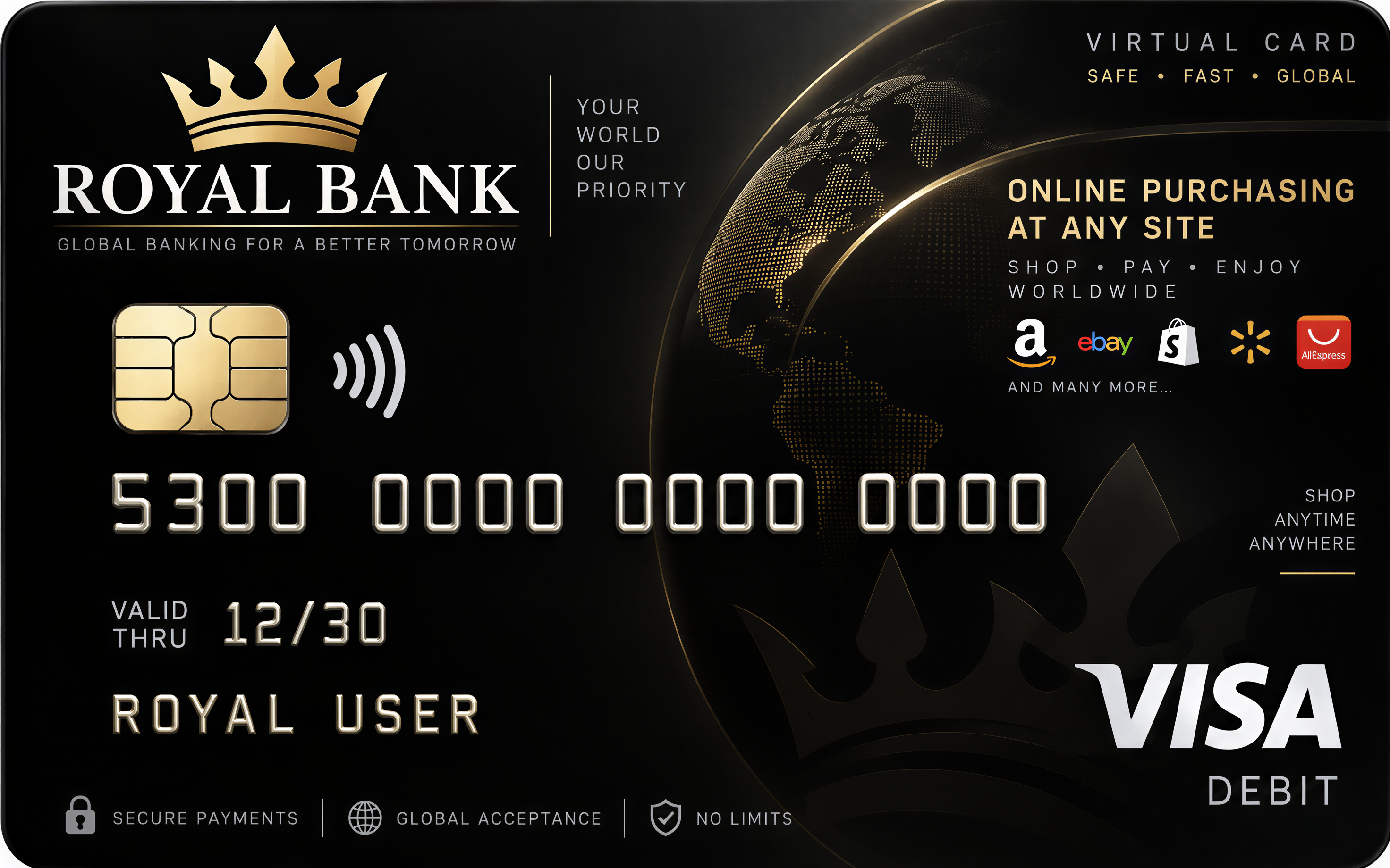 Royal Bank VISA (Minimum 300$)