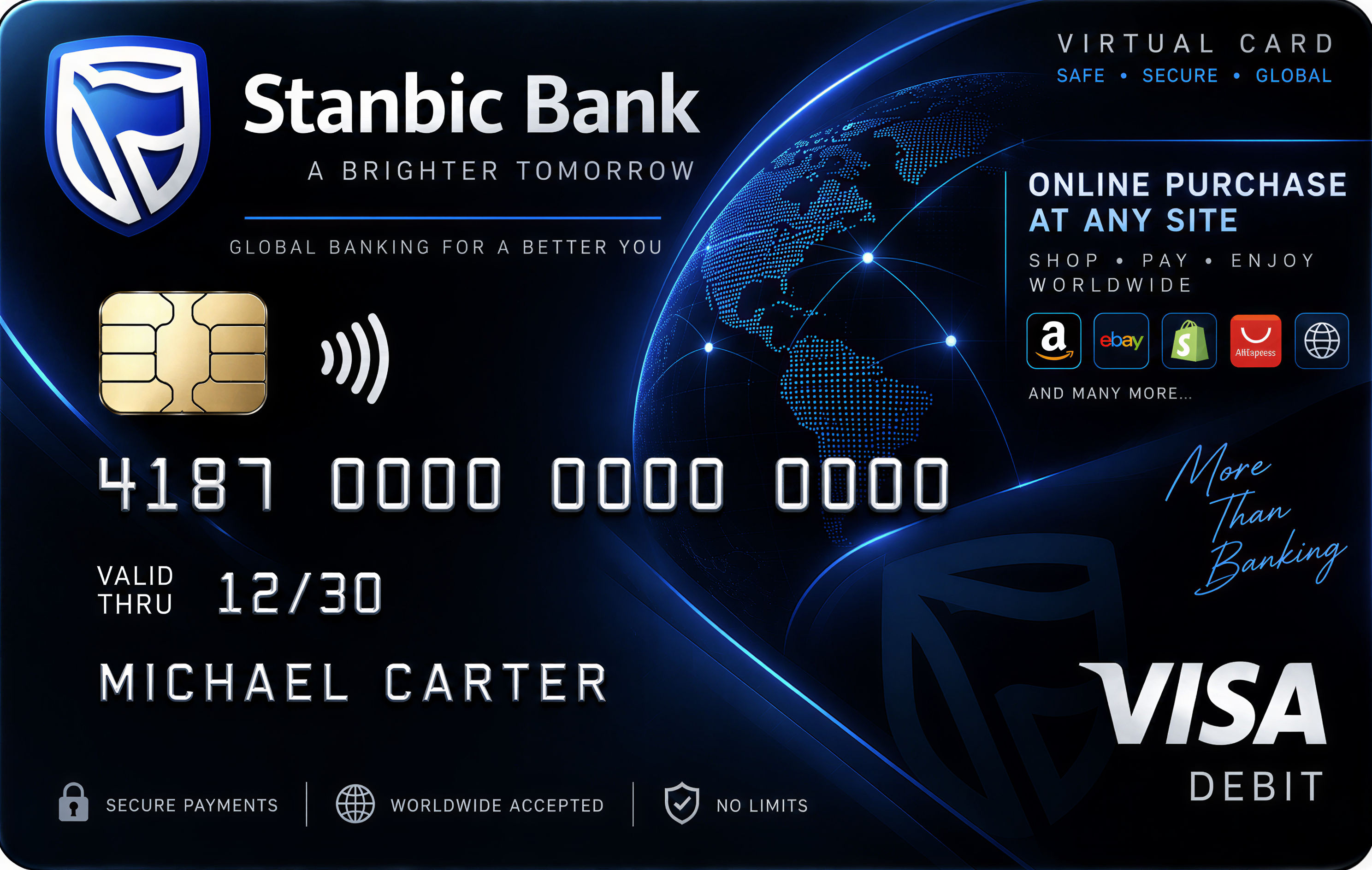 Stanbic VISA( Balance 3000$ )