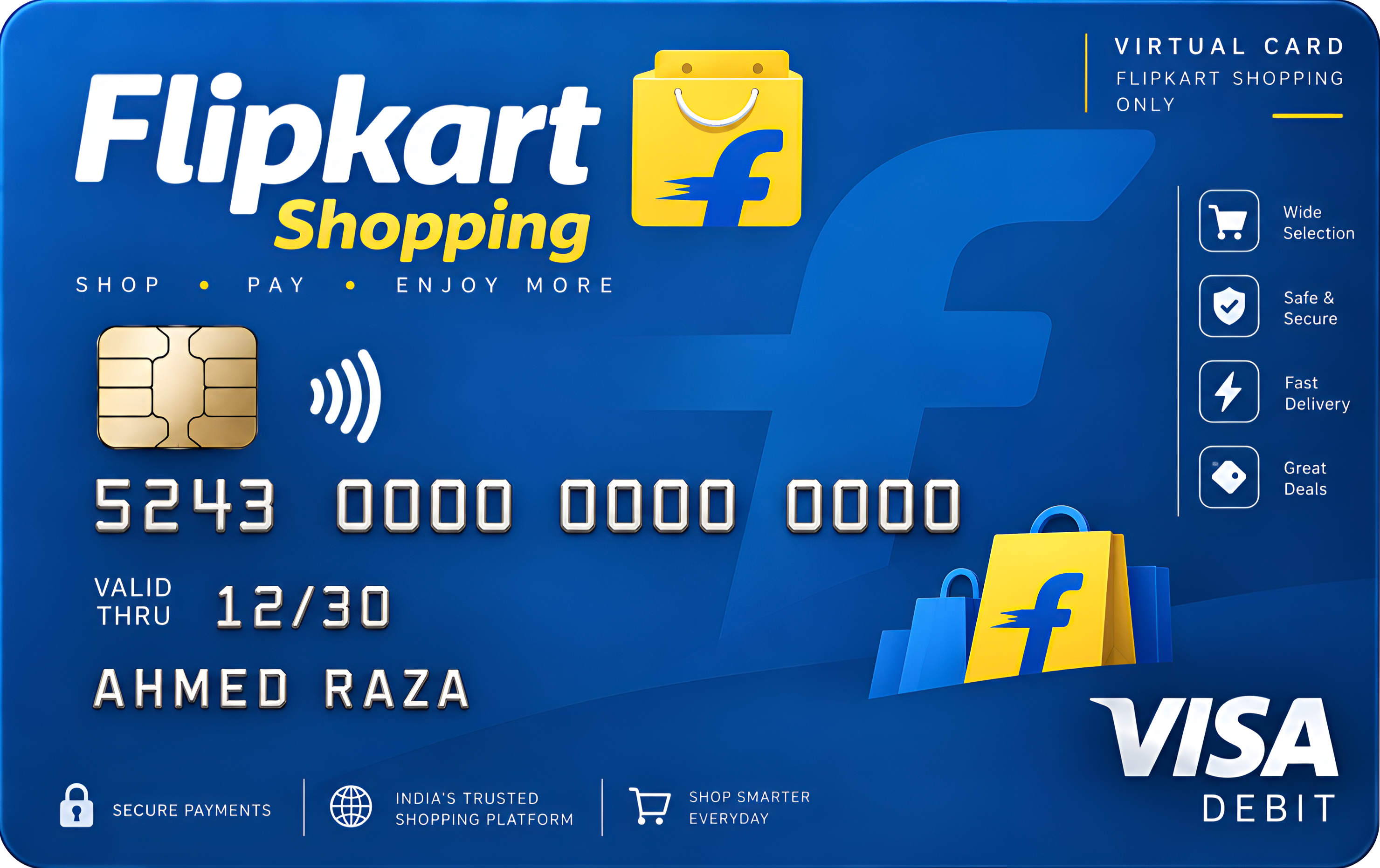 Flipcart VISA( Minimum 500$ )