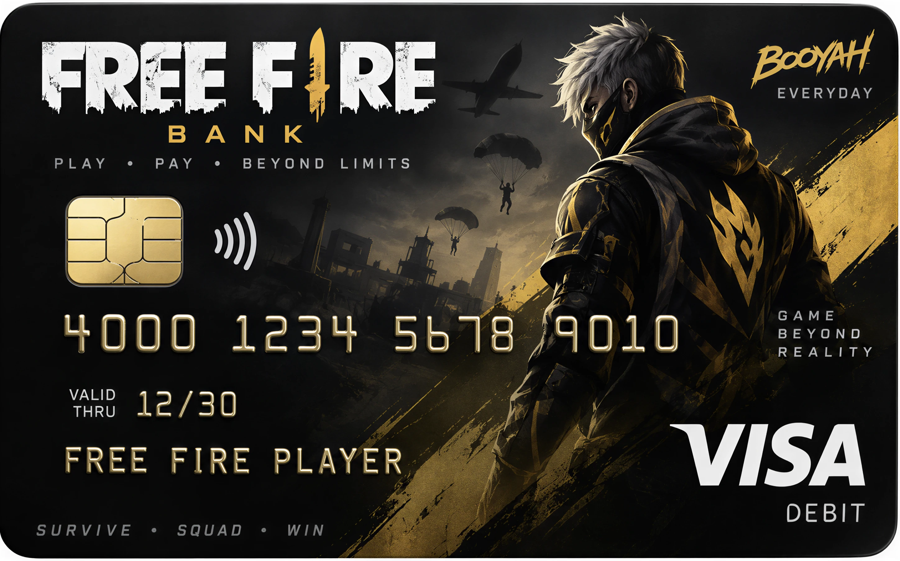 Free-Fire VISA ( Balance 200$)
