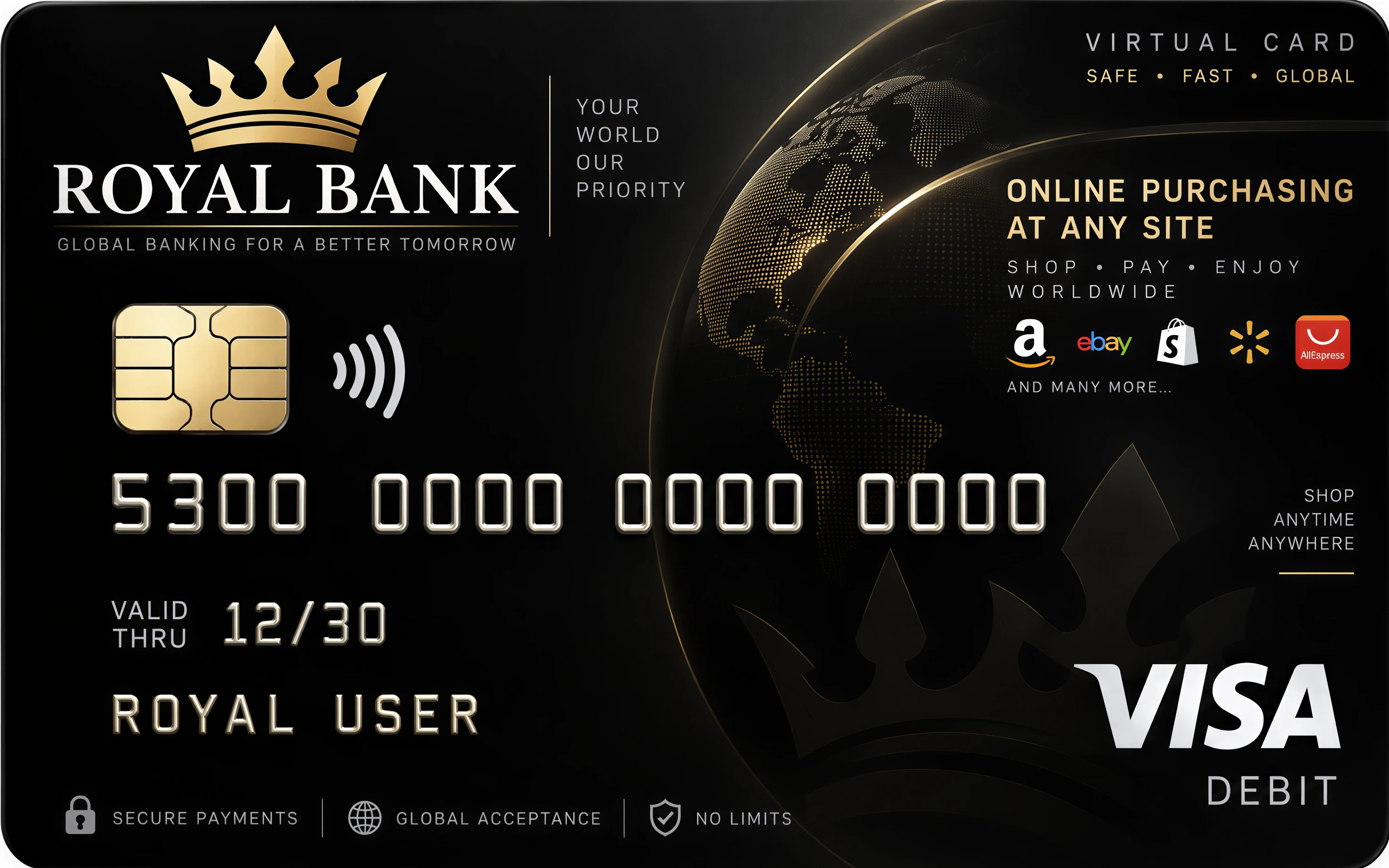 Royal Bank VISA (Minimum 300$)
